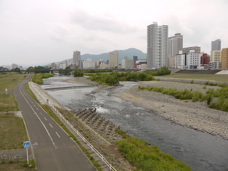 南七条大橋(札幌市中央区・豊平区) 橋からの眺望(上流側)(4)