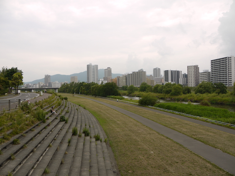 豊平橋(札幌市中央区・豊平区) 橋からの眺望(上流側)(1)
