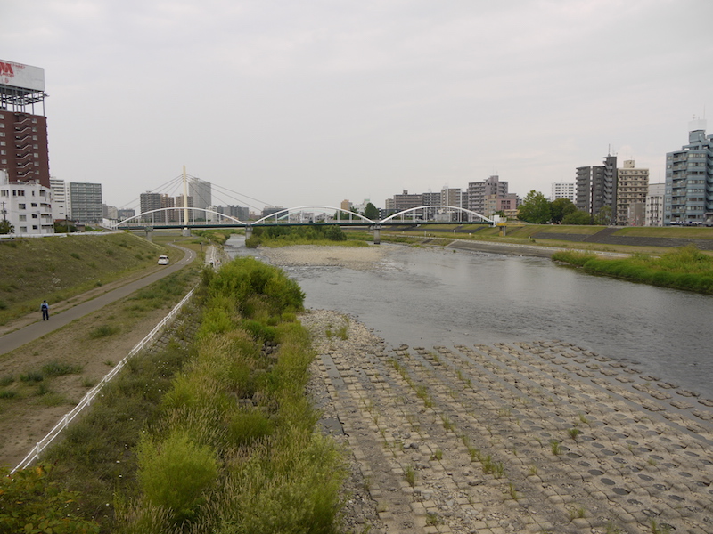 豊平橋(札幌市中央区・豊平区) 橋からの眺望(下流側)(2)