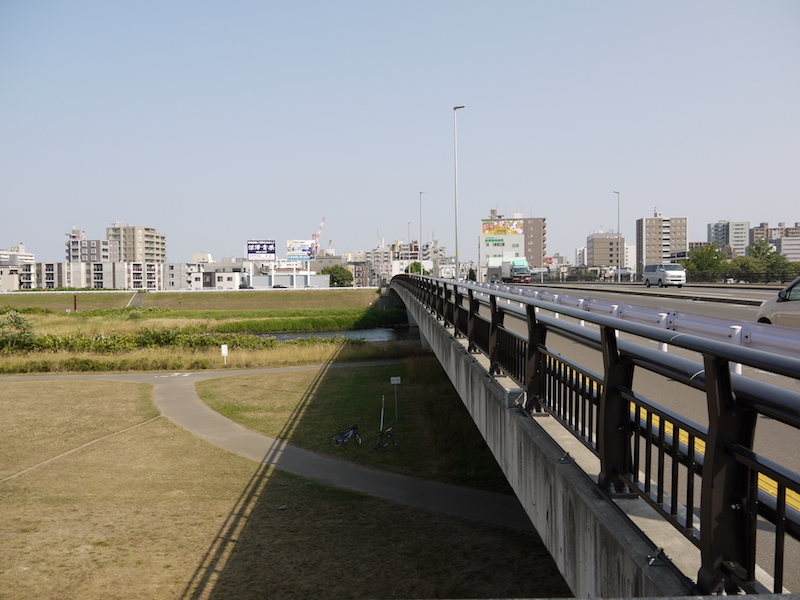 一条大橋(札幌市中央区・白石区) 起点左側から撮影した一条大橋