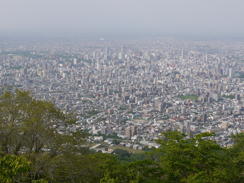 藻岩山 山頂からの眺望(北側) 北海道札幌市