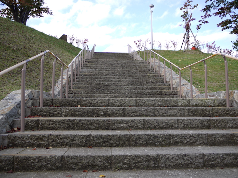 旭山記念公園 展望広場への階段 北海道札幌市中央区