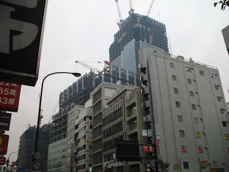 建設中の東京ミッドタウン