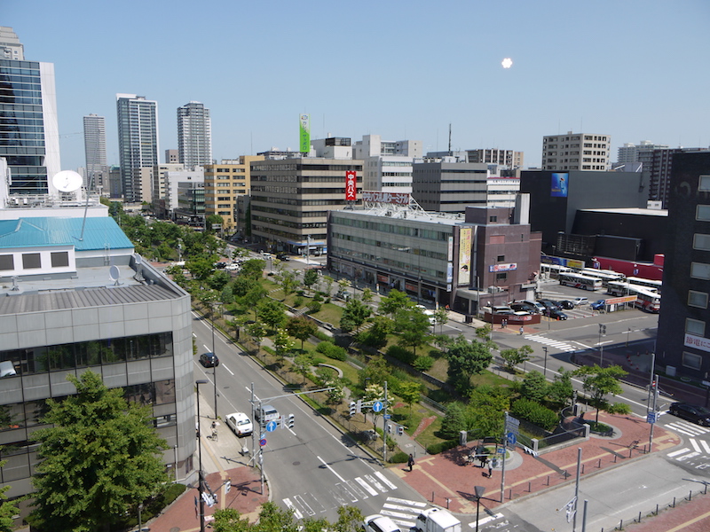 さっぽろテレビ塔 3階 窓からの眺望(創成川公園方面)