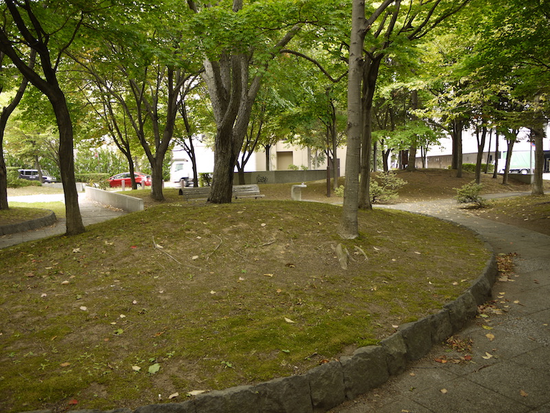 豊平橋南緑地(札幌市) 公園内遊歩道(3)